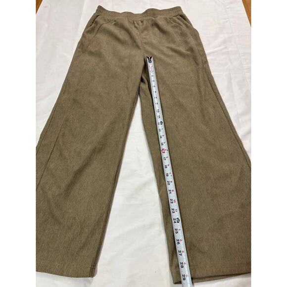 NWT Halara Ribbed High Waisted Pocket Wide Leg Casual Pants Womens Large Casual - Picture 7 of 9